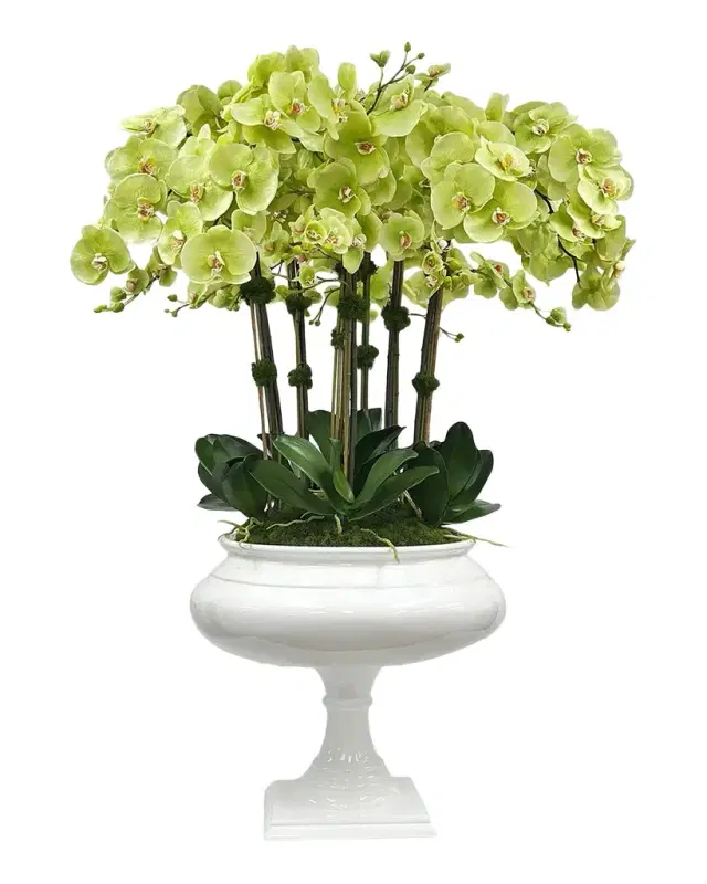 Winward Home Orchids 50" Faux Floral Arrangement in Resin Planter
