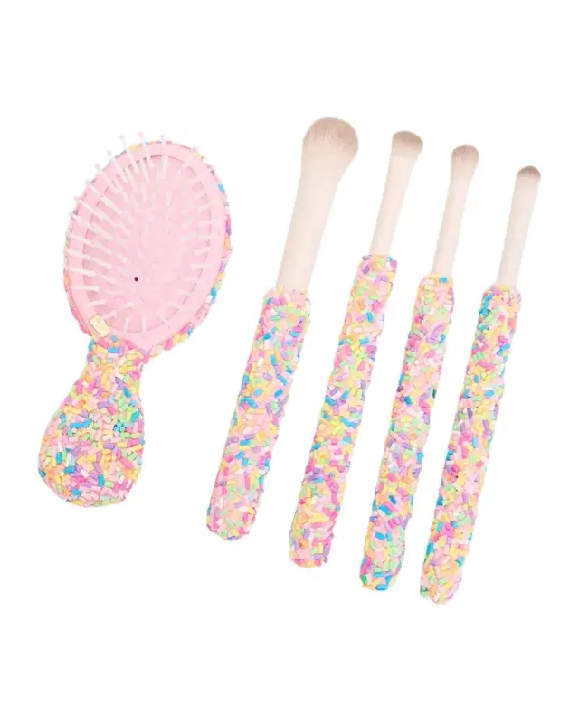 Bari Lynn Kid 's Sprinkle Hair & Makeup Brush 5-Piece Set