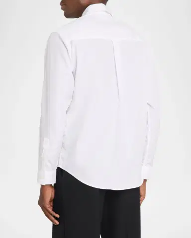 Palm Angels Men's Neck Logo Cotton Button-Down Shirt | Thumbnail 3 Palm Angels Men's Neck Logo Cotton Button-Down Shirt | Thumbnail 3