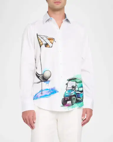 Robert Graham Men's Genesis Printed Cotton Shirt | Thumbnail 4