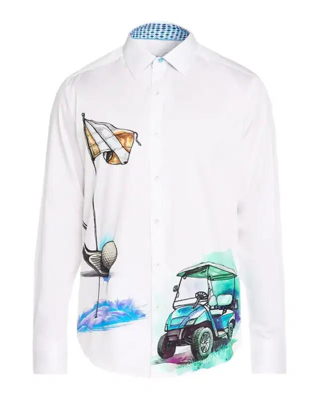 Robert Graham Men 's Genesis Printed Cotton Shirt