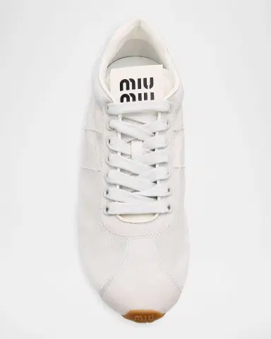 Miu Miu Mesh Retro Runner Sneakers | Thumbnail 5 Miu Miu Mesh Retro Runner Sneakers | Thumbnail 5