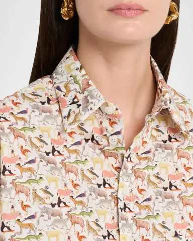 Cissa Animals Belle Button-Front Shirt | Thumbnail 5