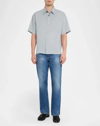 Frame Men's D Whiskered Cotton Bootcut Jeans | Thumbnail 2