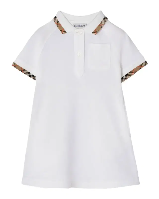 Girl 's Romola Check-Trim Cotton Polo Shirtdress, Size 6M-3