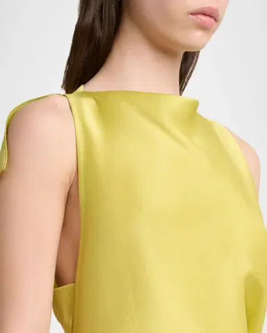 Victoria Beckham Sleeveless Draped Satin Gown | Thumbnail 4 Victoria Beckham Sleeveless Draped Satin Gown | Thumbnail 4