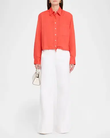 Cissa Cotton Button-Front Shirt | Thumbnail 2 Cissa Cotton Button-Front Shirt | Thumbnail 2