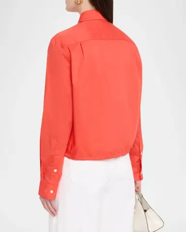 Cissa Cotton Button-Front Shirt | Thumbnail 3 Cissa Cotton Button-Front Shirt | Thumbnail 3