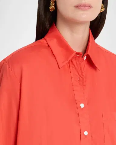 Cissa Cotton Button-Front Shirt | Thumbnail 5 Cissa Cotton Button-Front Shirt | Thumbnail 5