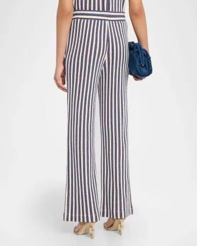 Veronica Beard Dravin Striped Crochet Top | Thumbnail 3