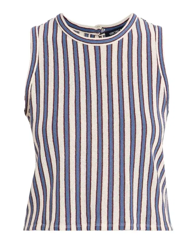 Dravin Striped Crochet Top