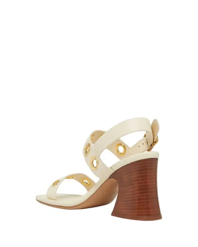 Chloe 75mm Janis Grommet Leather Slingback Sandals