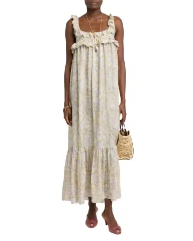Chloé Painted Flowers Silk Maxi Dress | Thumbnail 1 Chloé Painted Flowers Silk Maxi Dress | Thumbnail 1