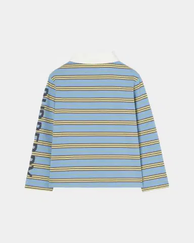 Burberry Boy's Burnell Striped Cotton Rugby Shirt | Thumbnail 2 Burberry Boy's Burnell Striped Cotton Rugby Shirt | Thumbnail 2