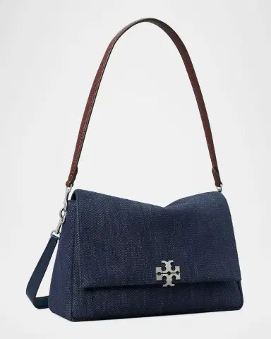 Tory Burch Charlie Denim Shoulder Bag | Thumbnail 3