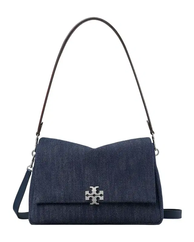 Tory Burch Charlie Denim Shoulder Bag