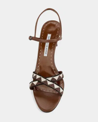 Manolo Blahnik 70mm Popeyana Leather Ankle-Strap Sandals | Thumbnail 3 Manolo Blahnik 70mm Popeyana Leather Ankle-Strap Sandals | Thumbnail 3