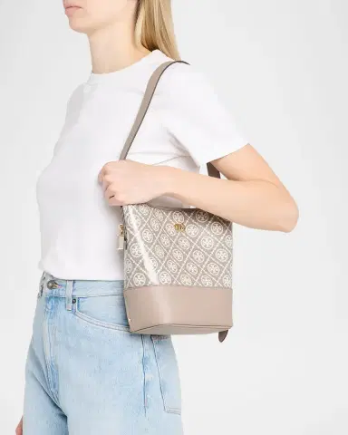 Tory Burch T Monogram Canvas Lock Bucket Bag | Thumbnail 2