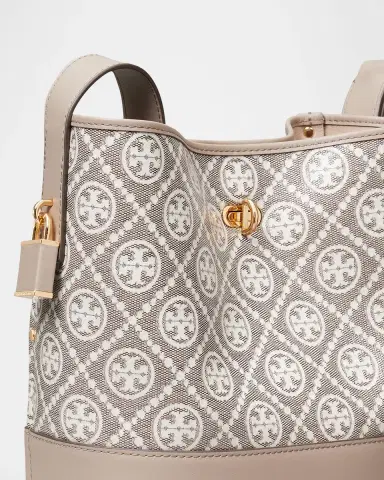 Tory Burch T Monogram Canvas Lock Bucket Bag | Thumbnail 6