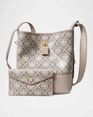 Tory Burch T Monogram Canvas Lock Bucket Bag | Thumbnail 7