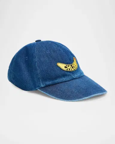 Chloé Banana Patch Denim Cap | Thumbnail 3 Chloé Banana Patch Denim Cap | Thumbnail 3