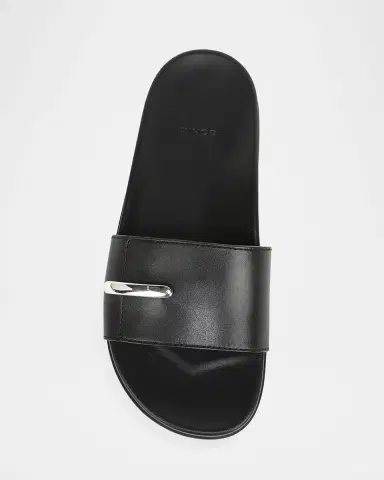 Vince Sadie Leather Slide Sandals | Thumbnail 4 Vince Sadie Leather Slide Sandals | Thumbnail 4