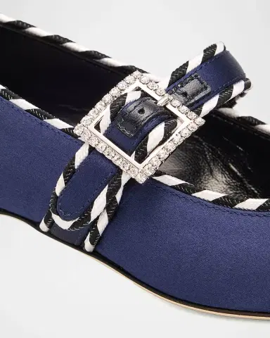 Manolo Blahnik 30mm Zaera Satin Mary Jane Pumps | Thumbnail 2