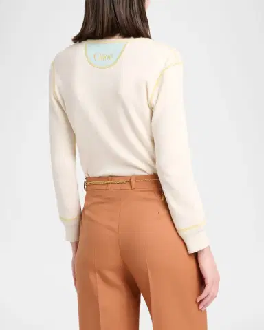 Chloé Ribbed Cotton Jersey Top | Thumbnail 2 Chloé Ribbed Cotton Jersey Top | Thumbnail 2