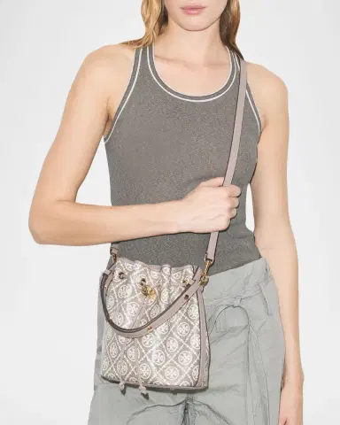 Tory Burch T Monogram Coated Canvas Bucket Bag | Thumbnail 2