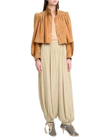 Chloé Balloon Trousers with Tie Details | Thumbnail 1 Chloé Balloon Trousers with Tie Details | Thumbnail 1