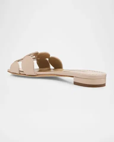 Manolo Blahnik Haribal Leather Flat Slide Sandals | Thumbnail 3 Manolo Blahnik Haribal Leather Flat Slide Sandals | Thumbnail 3