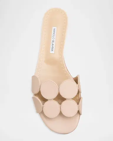Manolo Blahnik Haribal Leather Flat Slide Sandals | Thumbnail 5 Manolo Blahnik Haribal Leather Flat Slide Sandals | Thumbnail 5
