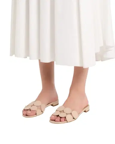 Manolo Blahnik Haribal Leather Flat Slide Sandals | Thumbnail 1 Manolo Blahnik Haribal Leather Flat Slide Sandals | Thumbnail 1