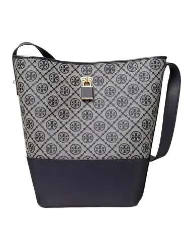 Tory Burch Lock Slim T Monogram Bucket Bag | Thumbnail 1 Tory Burch Lock Slim T Monogram Bucket Bag | Thumbnail 1