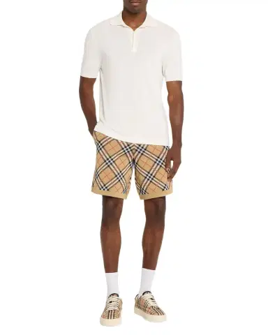 Burberry Men's Gawain Check Cotton-Blend Shorts | Thumbnail 1