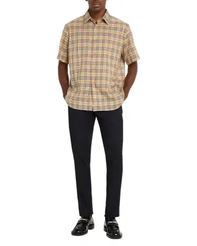 Burberry Men's Radmar Cotton Check Short-Sleeve Shirt | Thumbnail 1