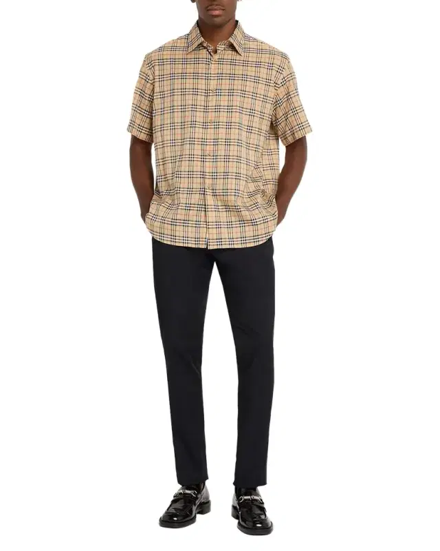Burberry Men 's Radmar Cotton Check Short-Sleeve Shirt