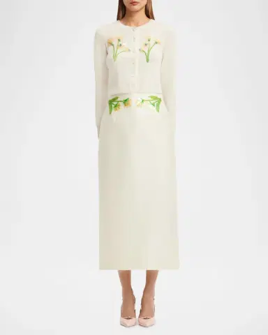 LEO LIN Claire Floral Beaded Cardigan | Thumbnail 2 LEO LIN Claire Floral Beaded Cardigan | Thumbnail 2