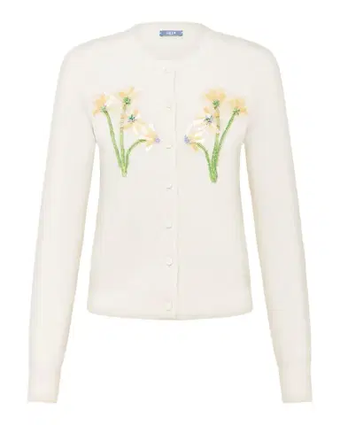 LEO LIN Claire Floral Beaded Cardigan | Thumbnail 1 LEO LIN Claire Floral Beaded Cardigan | Thumbnail 1