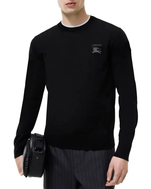 Burberry Men 's Easton Intarsia EKD Crewneck Sweater