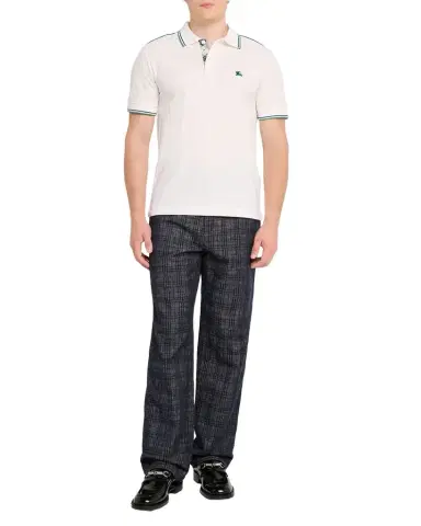 Burberry Men's Evan EKD Check-Placket Tennis Polo Shirt | Thumbnail 1 Burberry Men's Evan EKD Check-Placket Tennis Polo Shirt | Thumbnail 1