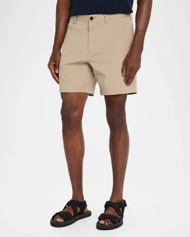 Theory Men's Zaine Nylon 7" Inseam Flat-Front Shorts | Thumbnail 4 Theory Men's Zaine Nylon 7" Inseam Flat-Front Shorts | Thumbnail 4