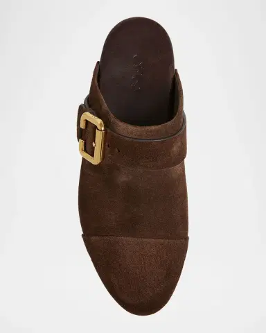Chloé Jeannette Suede Buckle Clogs | Thumbnail 3 Chloé Jeannette Suede Buckle Clogs | Thumbnail 3