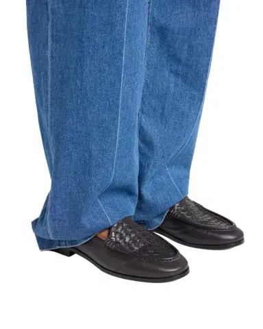 Bottega Veneta Men's Silenzio Intrecciato Napa Leather Loafers | Thumbnail 1 Bottega Veneta Men's Silenzio Intrecciato Napa Leather Loafers | Thumbnail 1