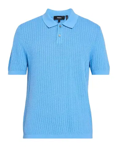 Theory Men's Cotton Cable Knit Polo Shirt | Thumbnail 1 Theory Men's Cotton Cable Knit Polo Shirt | Thumbnail 1