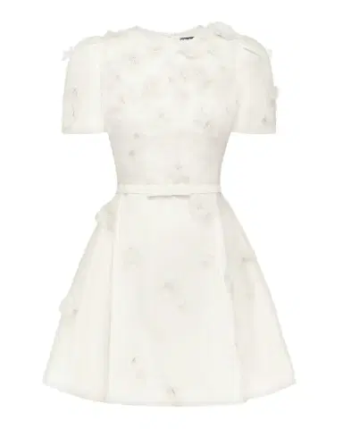 LEO LIN Elyse Petal Embroidered Belted Mini Dress | Thumbnail 1 LEO LIN Elyse Petal Embroidered Belted Mini Dress | Thumbnail 1