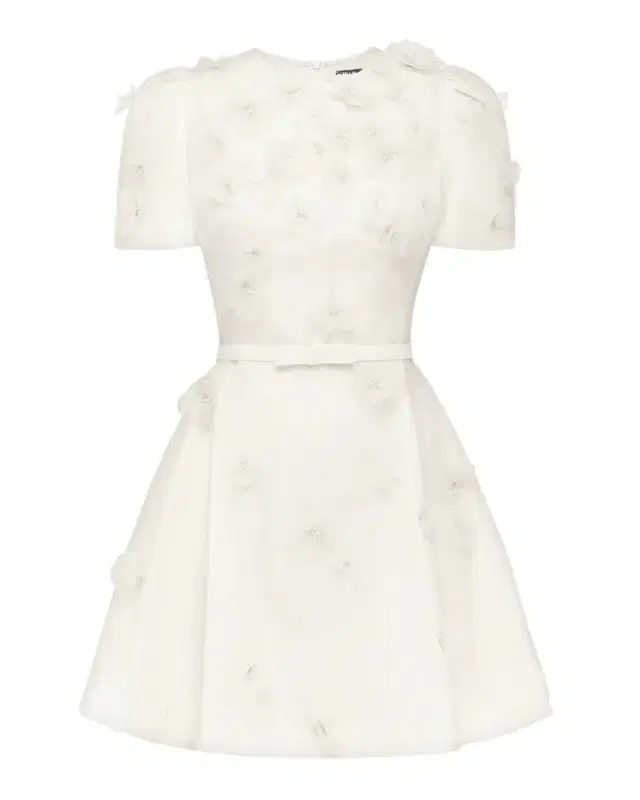 Elyse Petal Embroidered Belted Mini Dress