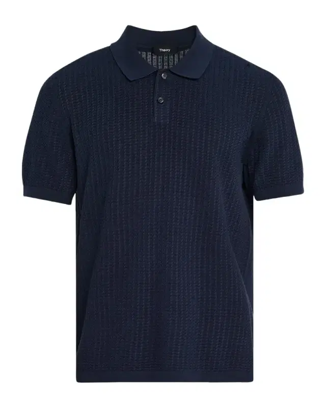 Theory Men 's Cotton Cable Knit Polo Shirt