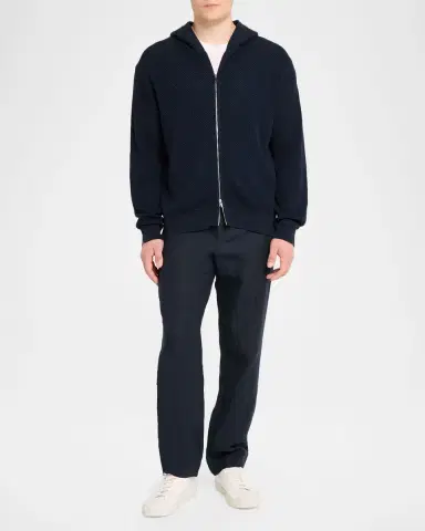 Theory Men's Mhylo Cotton Knit Full-Zip Hoodie | Thumbnail 2