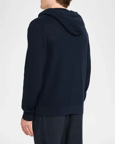 Theory Men's Mhylo Cotton Knit Full-Zip Hoodie | Thumbnail 3